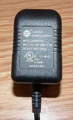 NEW Generic UO30010D12 3VDC 100mA Class 2 Power Supply ac adapter